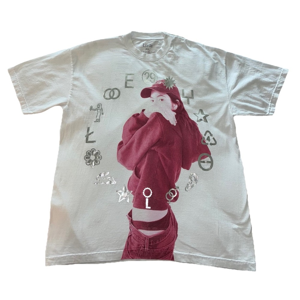 Lorde Festival Run 2026 Lollapalooza Chicago Hinterland Tour T-Shirt White XL